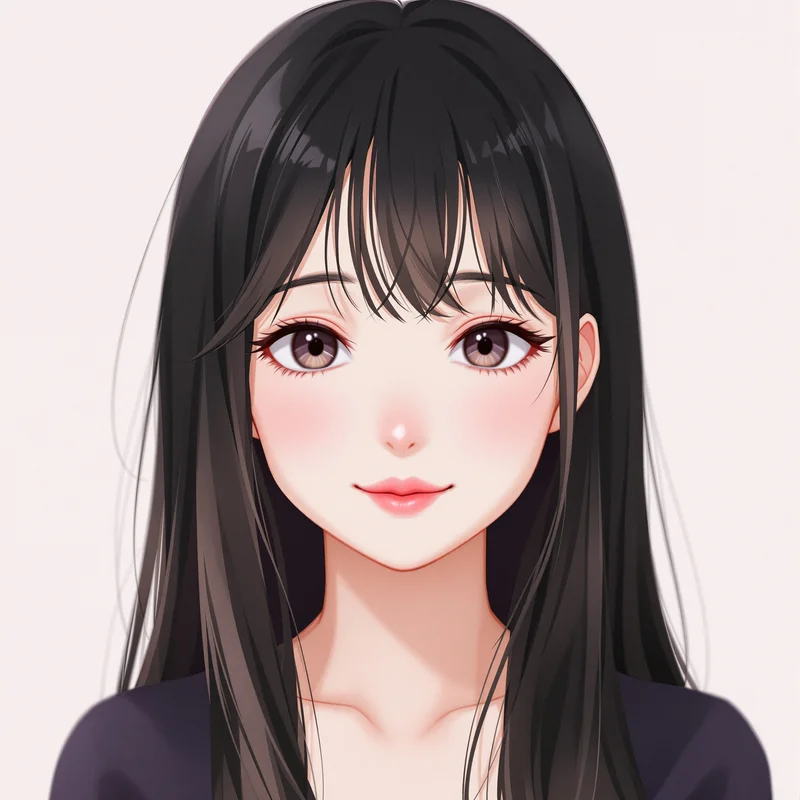 serene anime profile picture with calm color tones for social media avatar