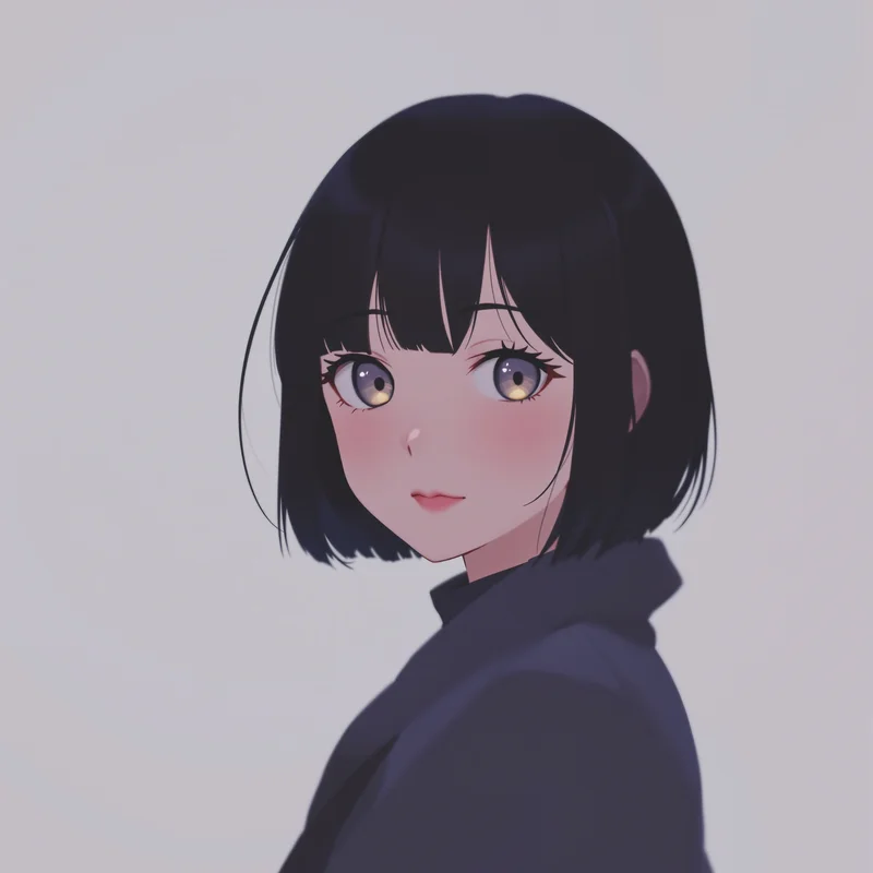 minimal anime PFP with soft shadow blend for aesthetic PFP design