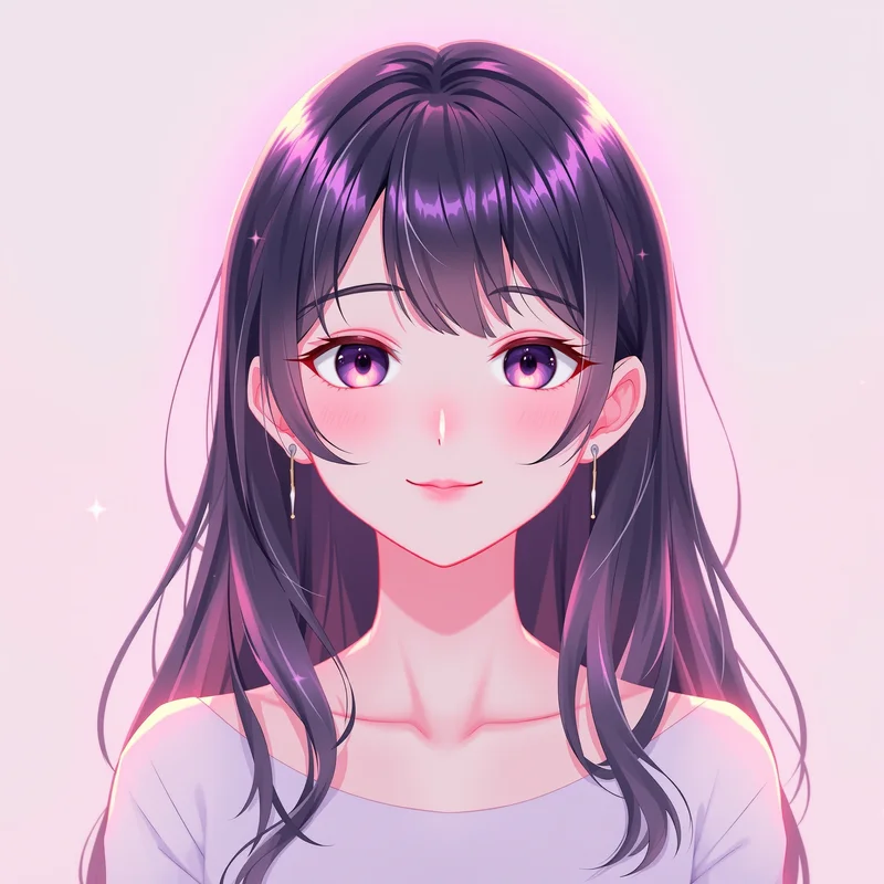 aesthetic anime avatar image with gentle lighting for social media avatar