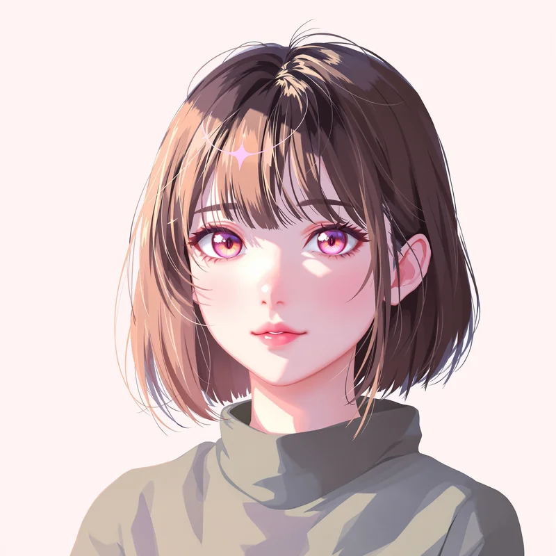 serene anime profile picture with smooth light effects for profile picture use