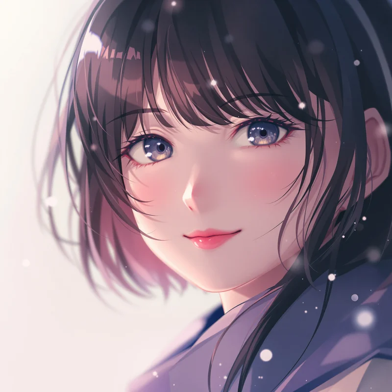 aesthetic anime avatar image with pastel background for calm profile icon