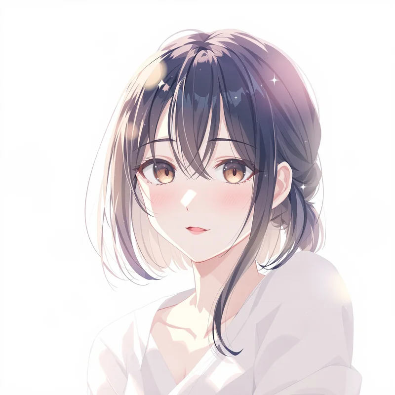 soft tone anime portrait with gentle lighting for aesthetic PFP design