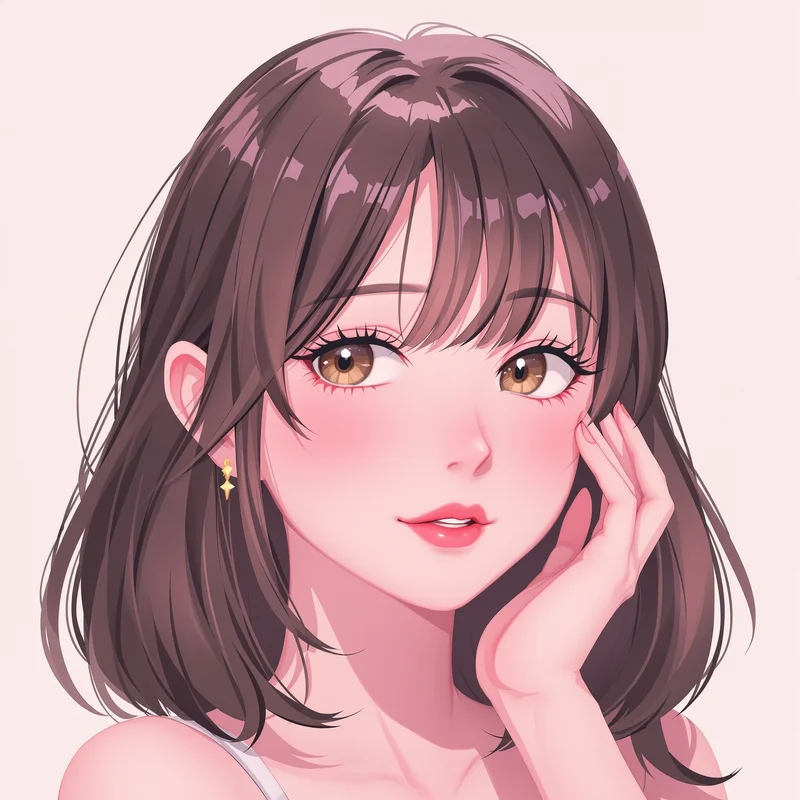 dreamy anime PFP image with minimal background for avatar display