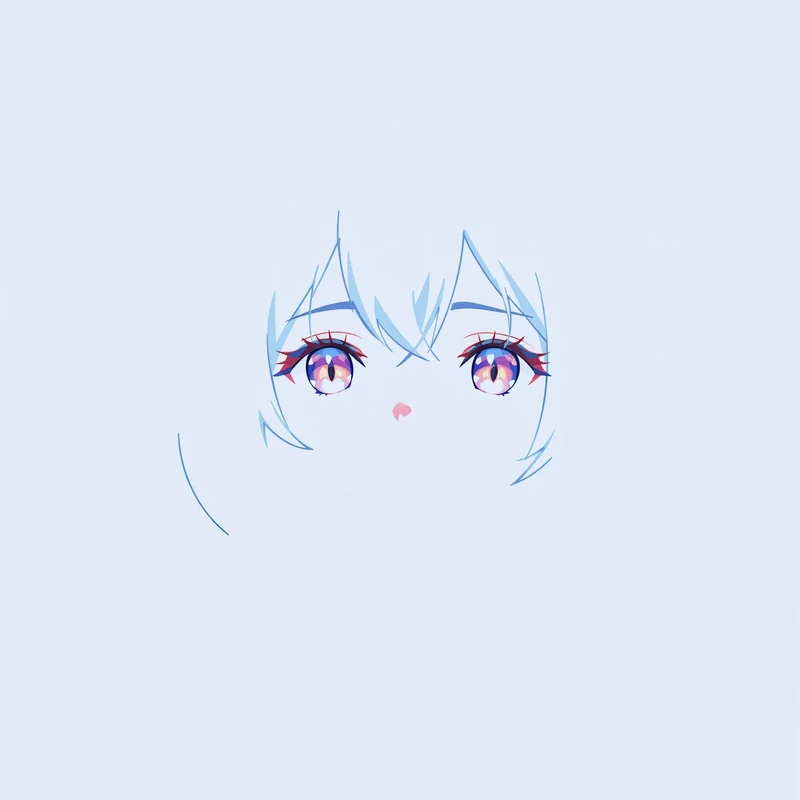 soft tone anime portrait with minimal background for digital profile identity