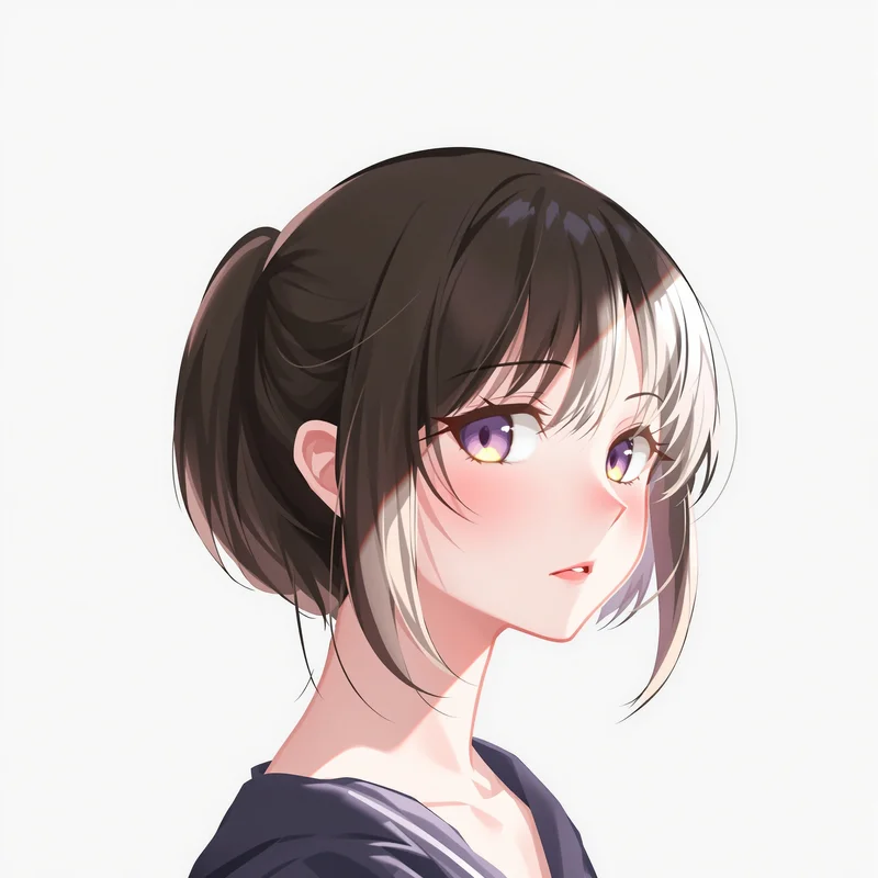 pastel anime profile picture with minimal background for avatar display