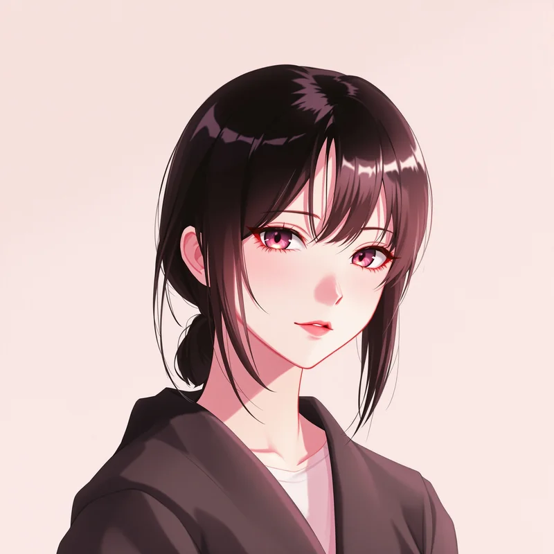 pastel anime profile picture with minimal background for soft avatar use