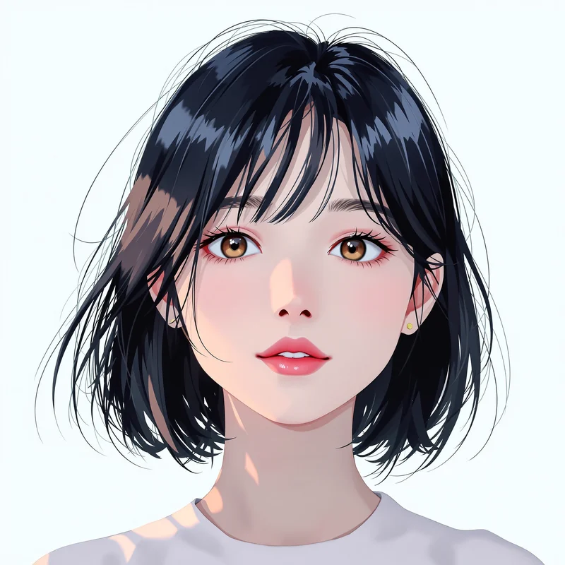 minimal anime PFP with light glow effect for avatar display