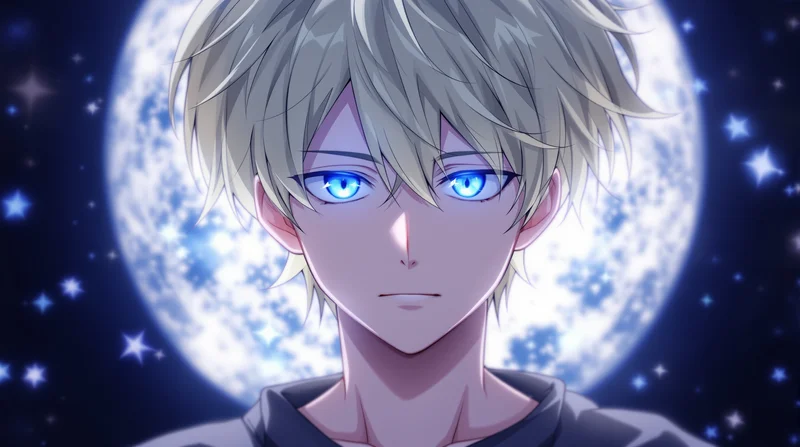 cool anime boy with blue eyes profile picture