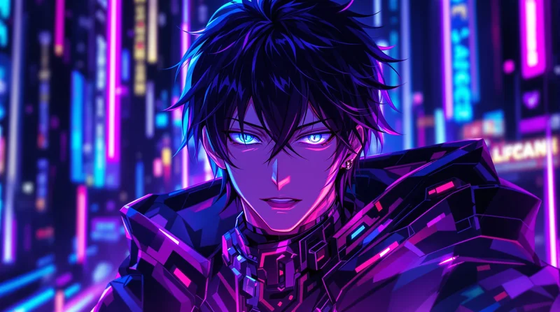 cyberpunk anime boy avatar