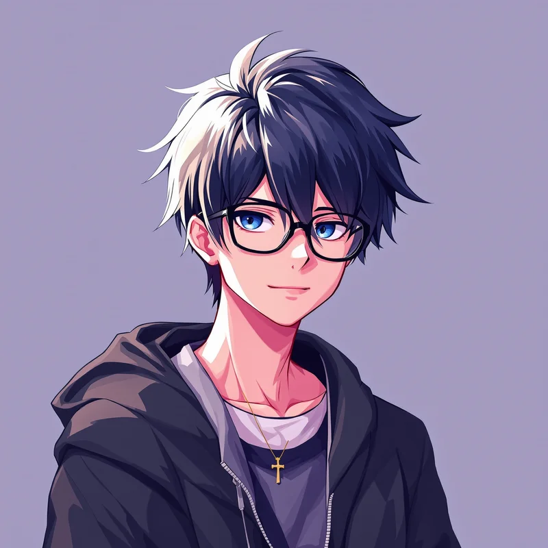 anime boy glasses profile picture
