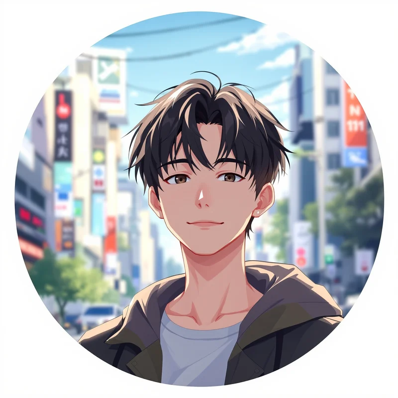 Anime Boy PFP with aesthetic composition