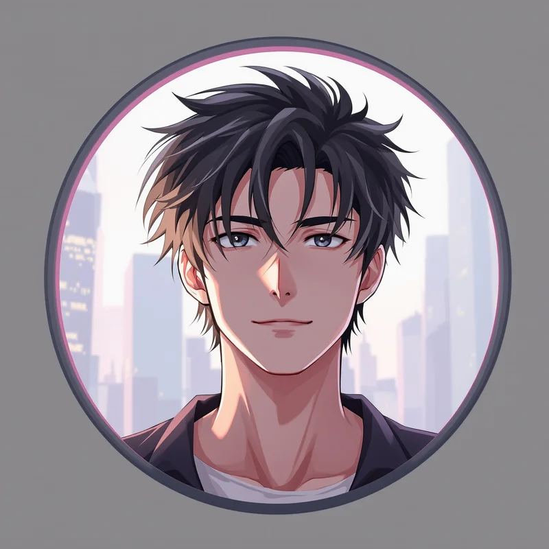 Anime Boy avatar portrait with clean presence