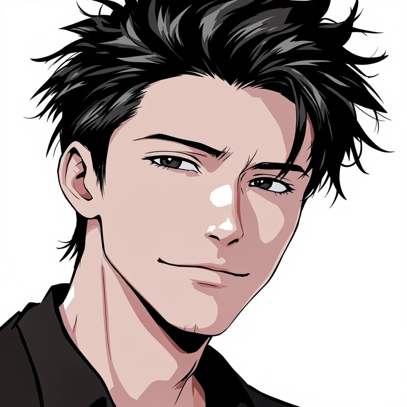 Anime Boy avatar portrait with clean presence