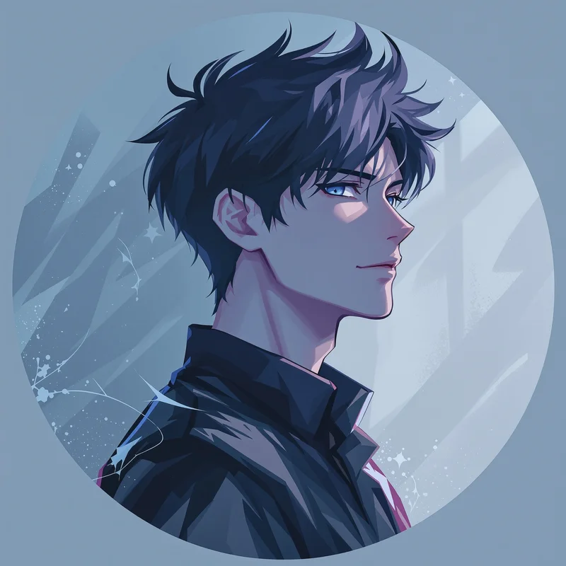 Anime Boy avatar portrait with clean presence