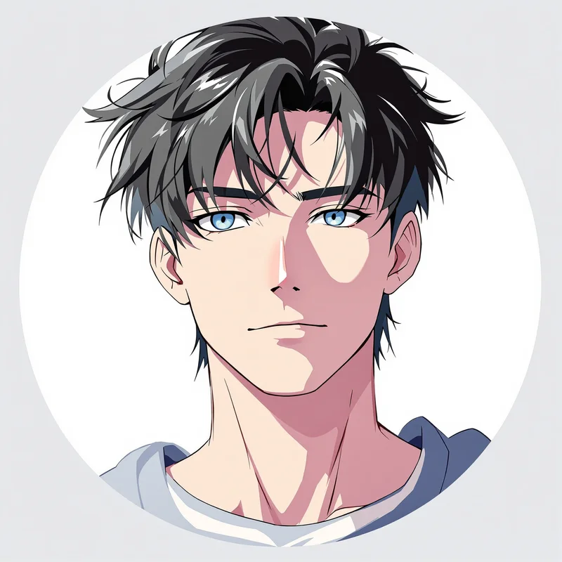 Anime Boy avatar portrait with clean presence