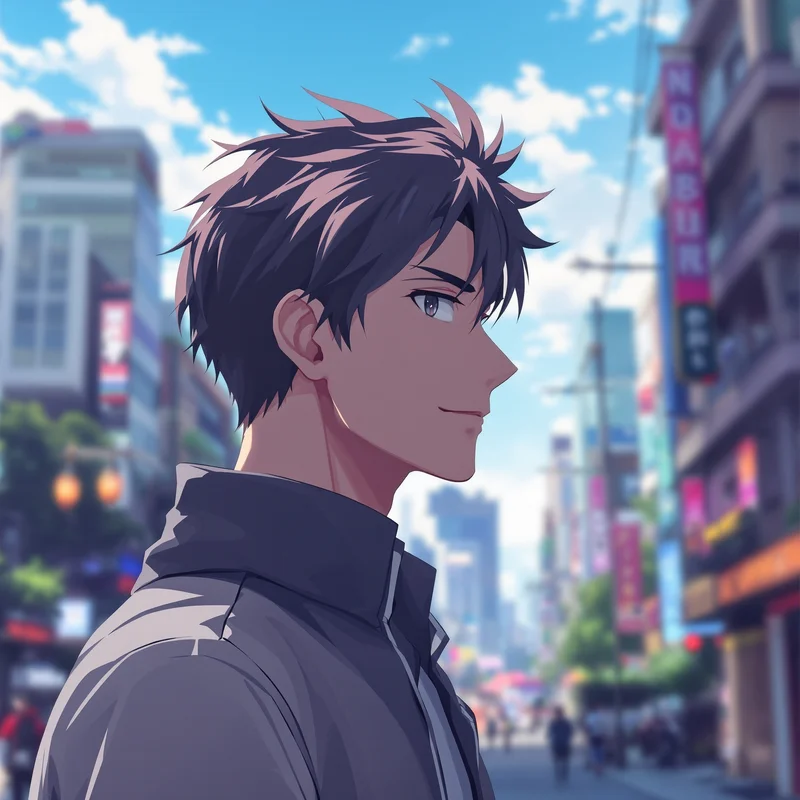 Anime Boy avatar portrait with clean presence