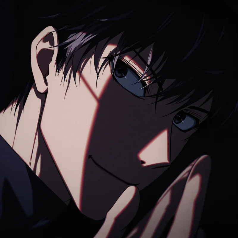 anime boy pfp dark smile avatar