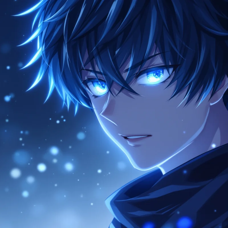 anime boy pfp cold blue eyes calm avatar