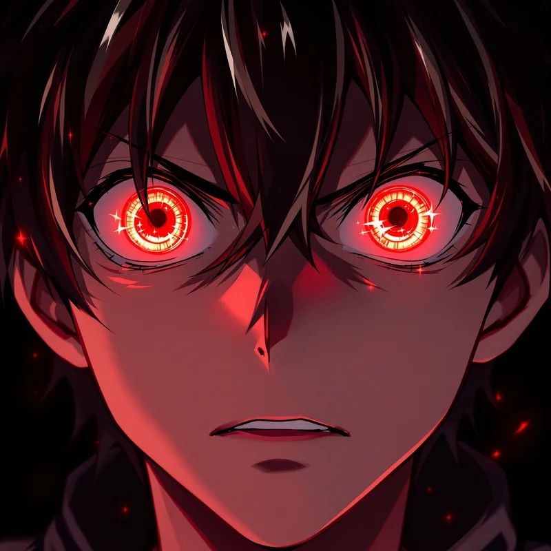 anime boy pfp red eyes rage avatar