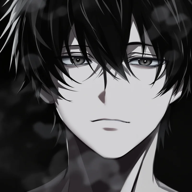 anime boy pfp silent killer cold gaze avatar