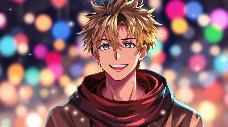 smiling anime boy avatar