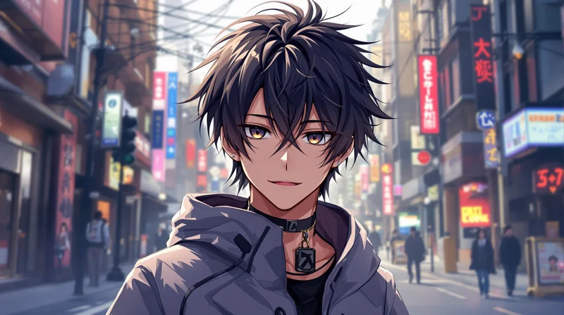 urban anime boy avatar