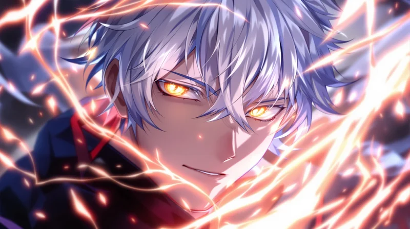 white hair anime boy pfp