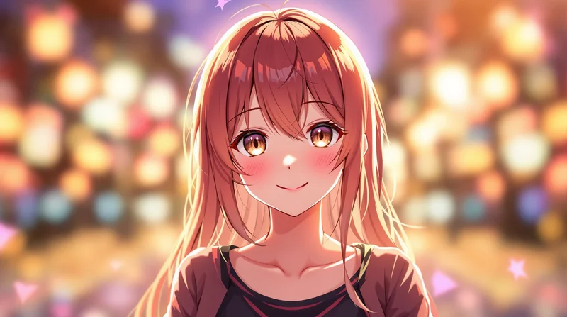 anime girl pfp bright smile portrait