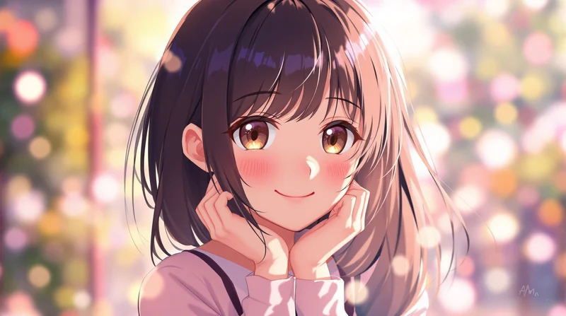 anime girl pfp cute smiling portrait