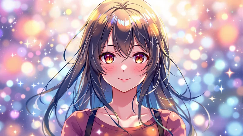 anime girl pfp dreamy glow portrait