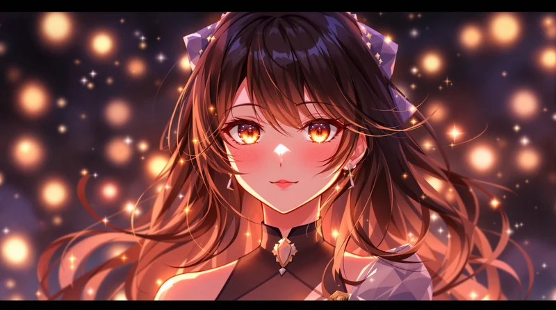 anime girl pfp elegant glow portrait