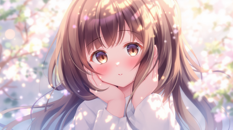 anime girl pfp gentle glow portrait