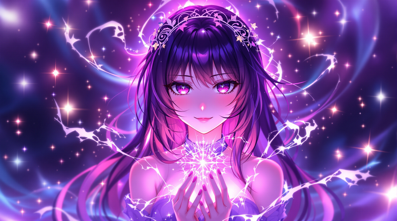 anime girl pfp magic aura portrait