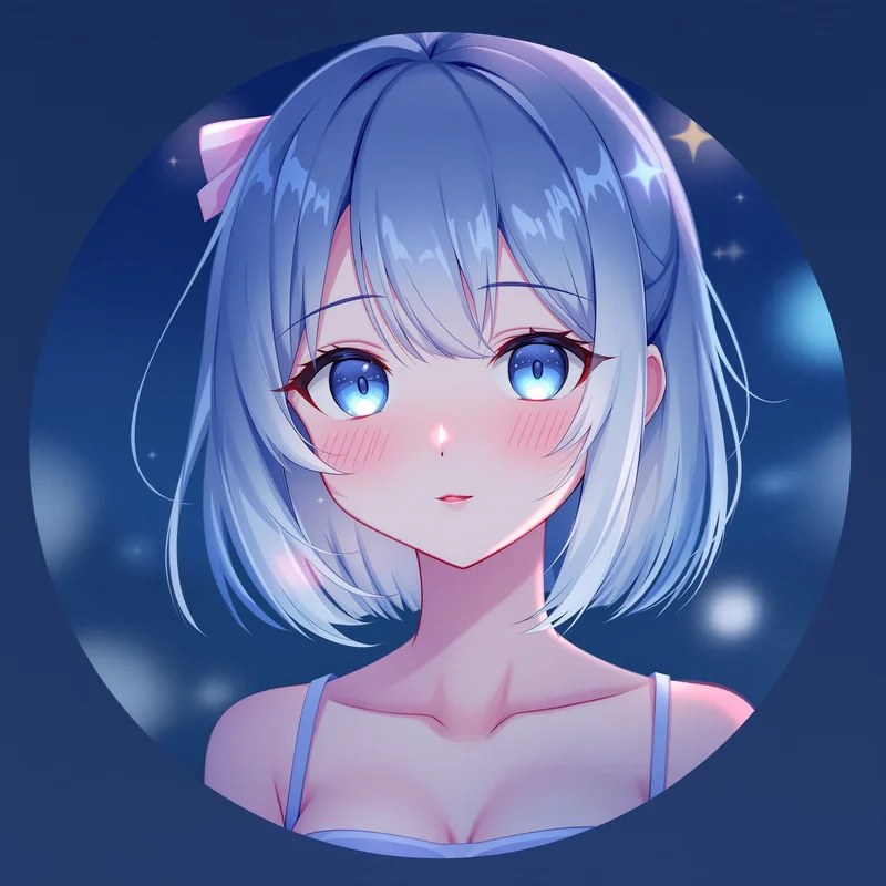 Anime Girl PFP with pastel composition