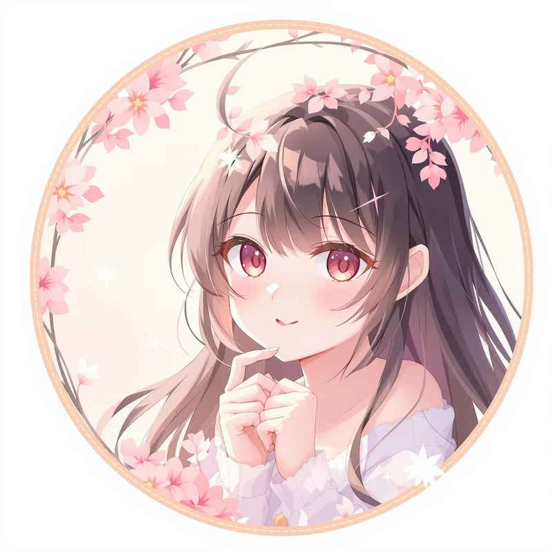 Anime Girl PFP with pastel composition