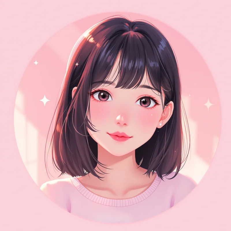 Anime Girl PFP with pastel composition
