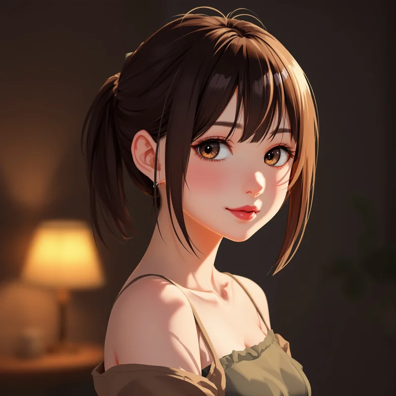 anime girl PFP avatar with direct eye contact and clean framing