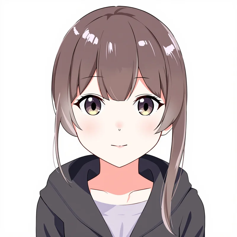 anime profile image built for small icon readability and strong face recall