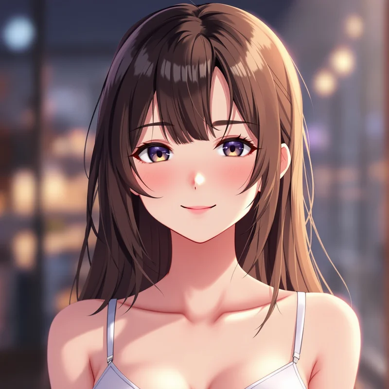 digital identity anime girl avatar intimate cinematic soft frame scene