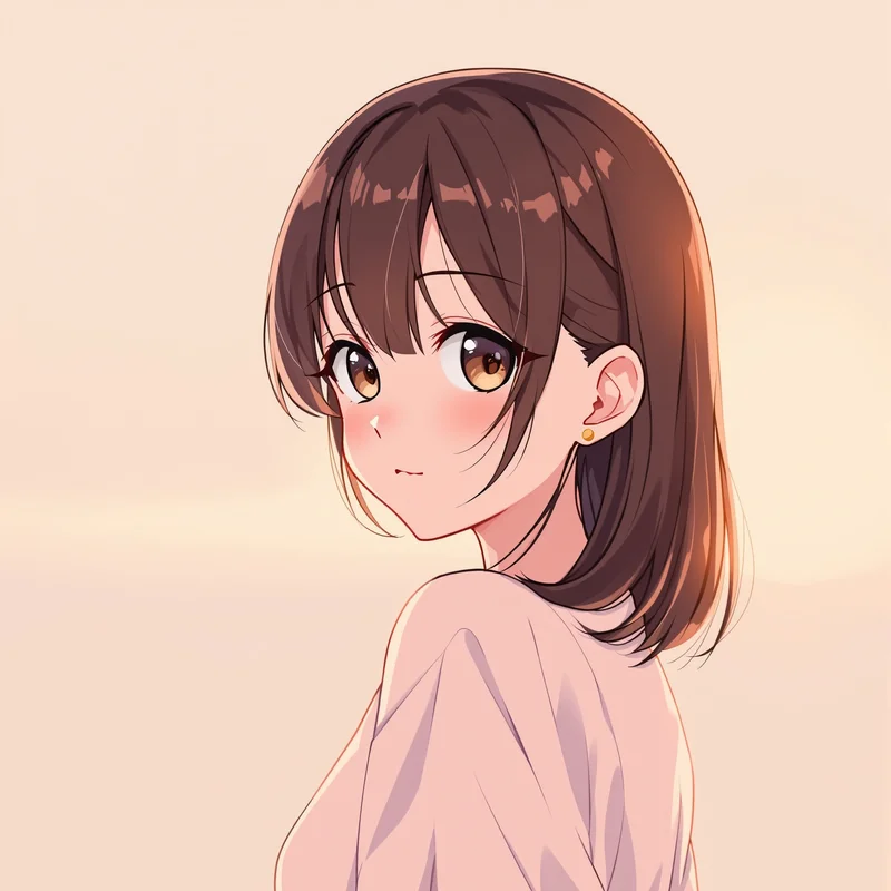 anime girl PFP avatar with direct eye contact and clean framing