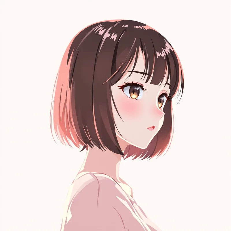 anime girl avatar with neon rim light and close-up crop