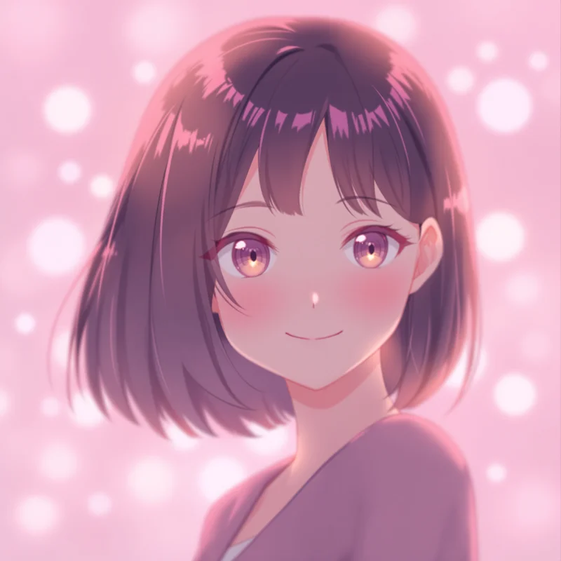 anime girl profile image with soft pink glow and subtle attraction