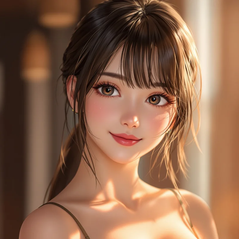 anime girl PFP avatar soft sexy mood skin glow highlight close up