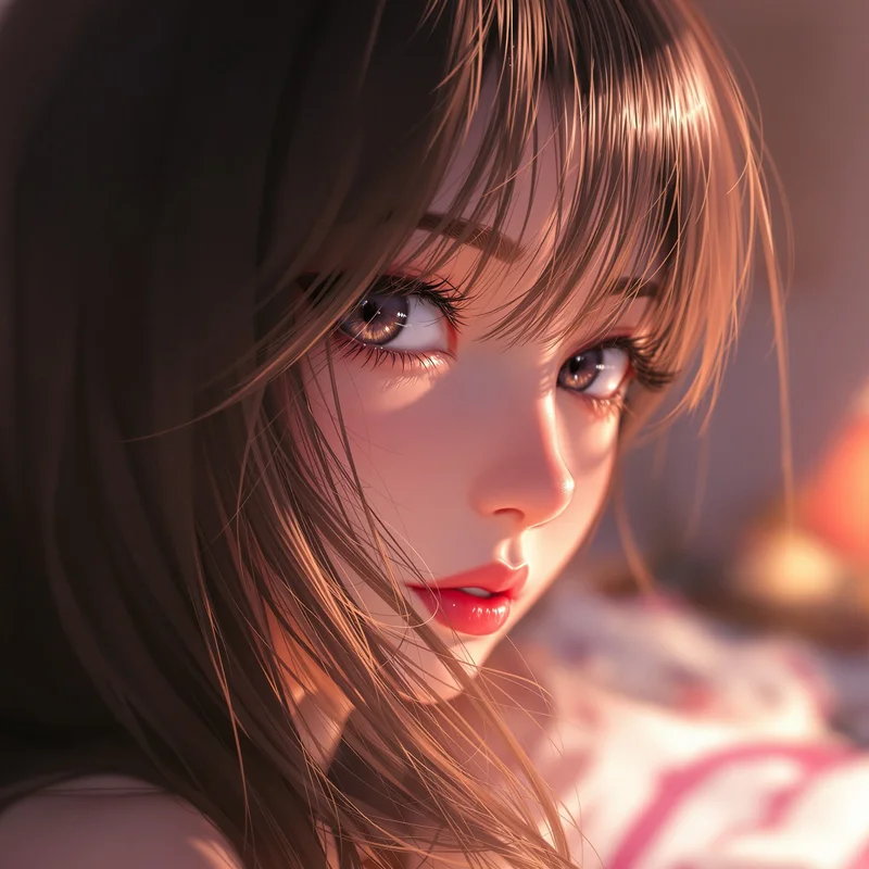 anime profile image soft glow skin soft bedroom lamp aesthetic