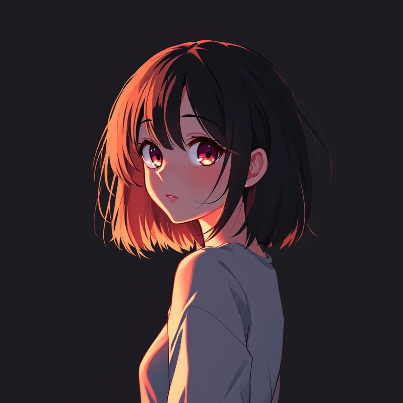 anime girl PFP avatar with direct eye contact and clean framing