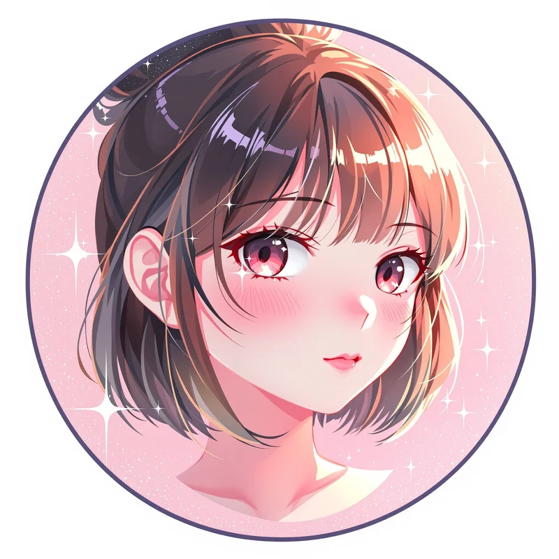 Anime Girl avatar portrait with cute presence