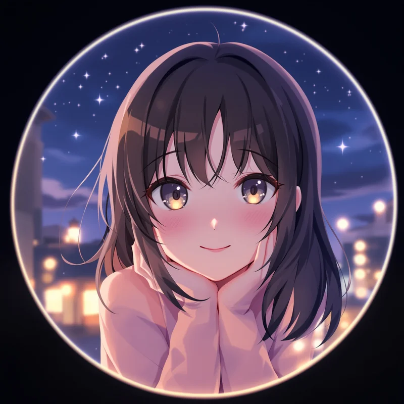 Anime Girl avatar portrait with cute presence