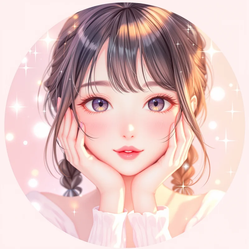 Anime Girl PFP with pastel composition