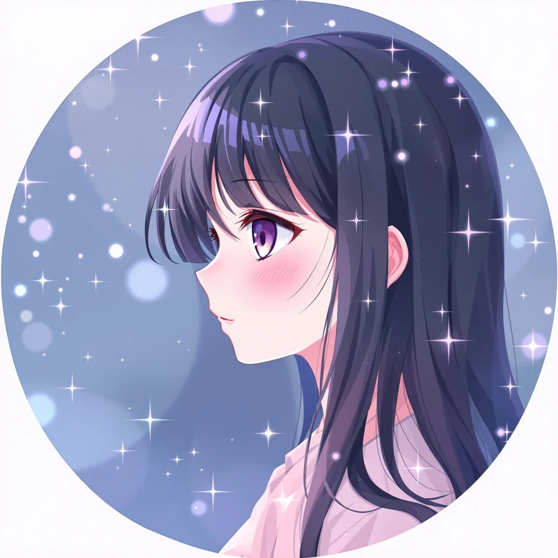 Anime Girl PFP with pastel composition
