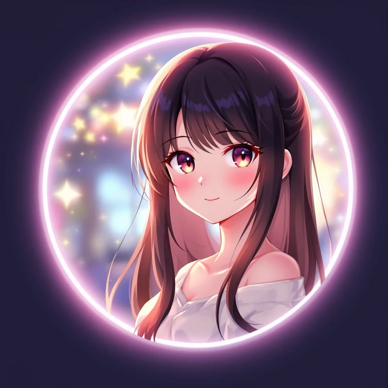 Anime Girl PFP with pastel composition